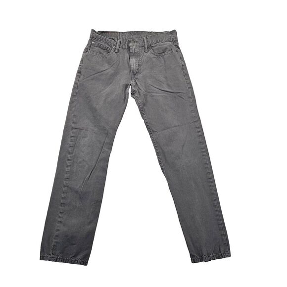 Levis 502 Jeans Mens Size 30x32 Gray Regular Fit Tapered Leg Stretch Red Tab EUC - Picture 1 of 15